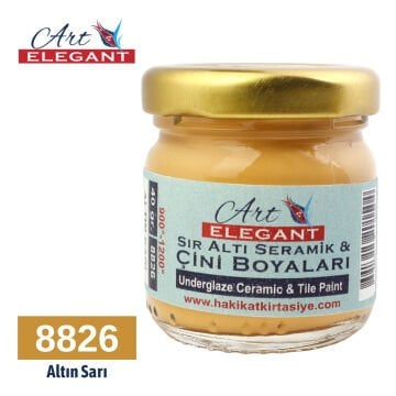 Art Elegant Seramik ve Çini Boya 40gr 8826 Altın Sarı