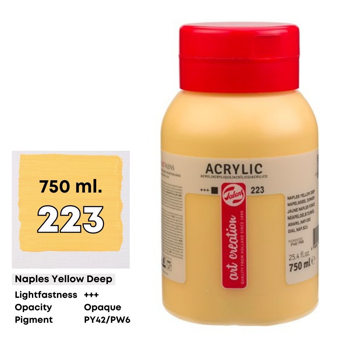 Art Creation Akrilik Boya 750ml 223 Naples Yellow Deep