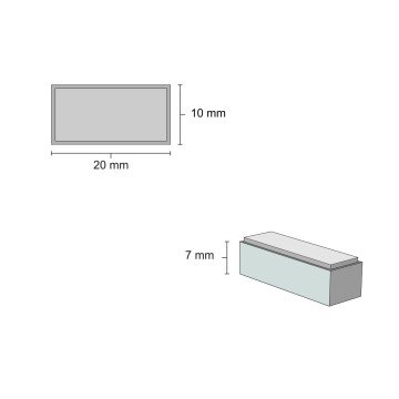 Eshel Maket Çizgili Cephe Tuğlası Gri 1/12 2x0.7x0.6cm