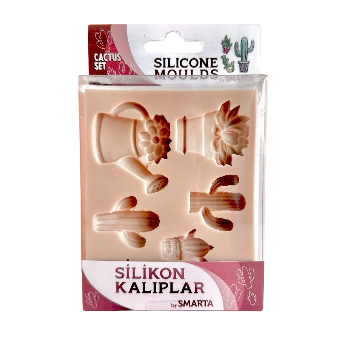 Smarta Silikon Kalıplar Kaktüs Seti 100x130x15mm