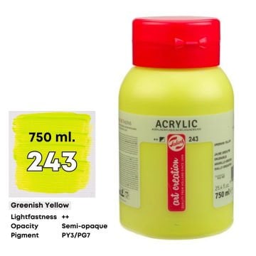 Art Creation Akrilik Boya 750ml 243 Greenish Yellow