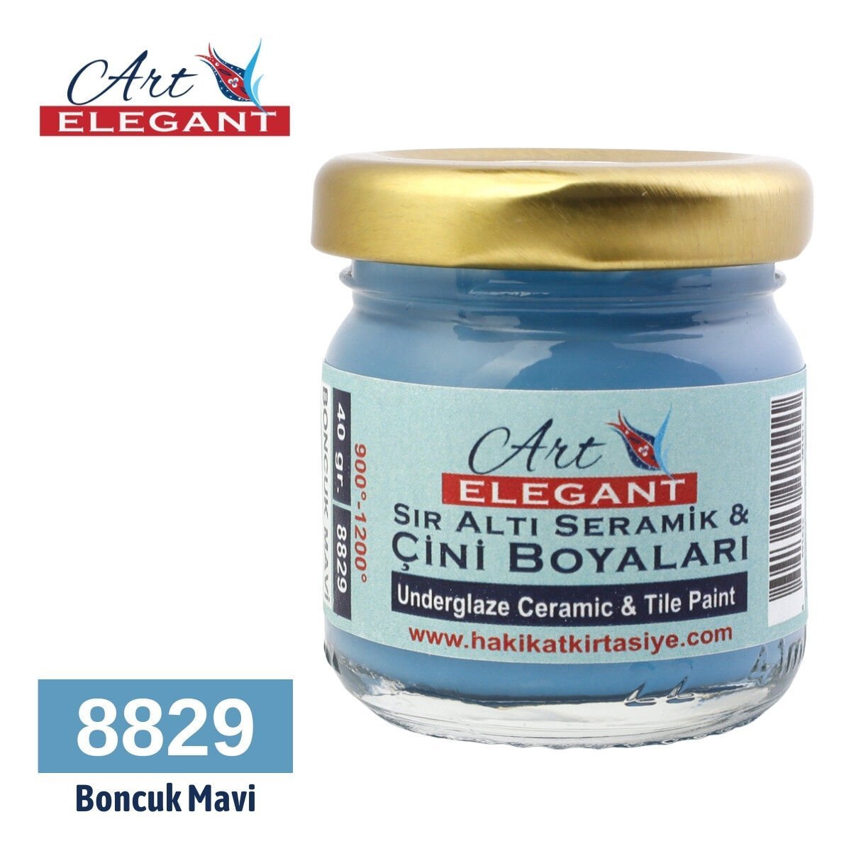 Art Elegant Seramik ve Çini Boya 40gr 8829 Boncuk Mavi