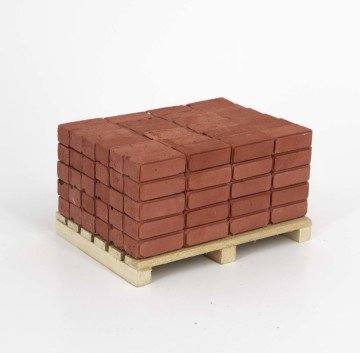Eshel Maket Çizgili Cephe Tuğlası Kırmızı 1/12 2x0.7x0.6 cm