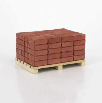 Eshel Maket Çizgili Cephe Tuğlası Kırmızı 1/24 1.4x0.6x0.7cm