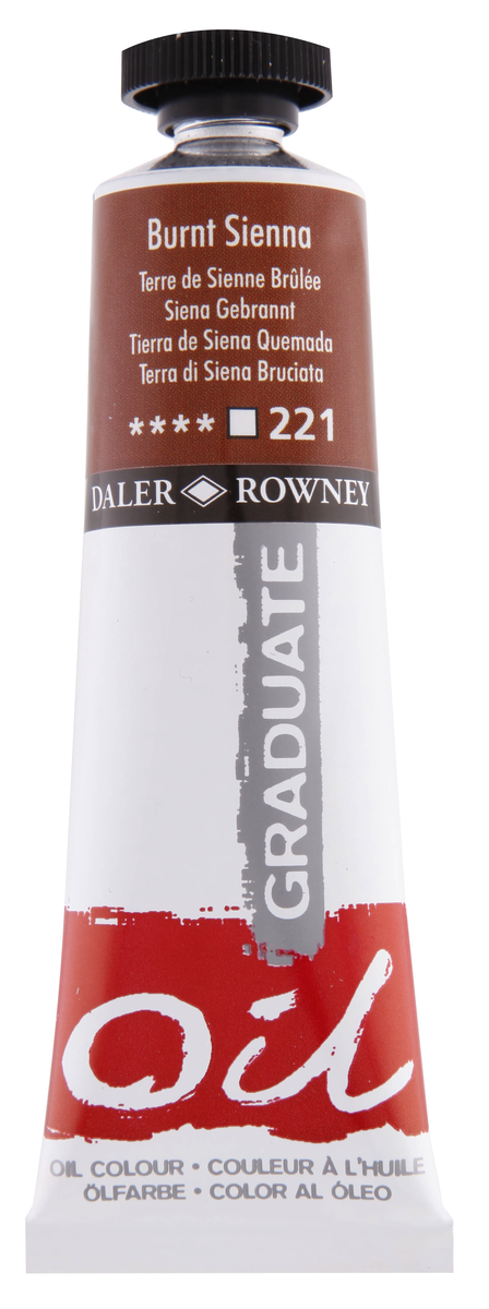 Daler Rowney Graduate Yağlı Boya 38ml 221 Burnt Sienna