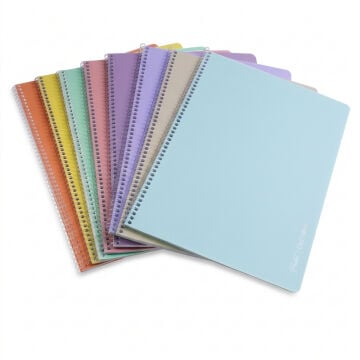 Çınar Uni Note PP Kapak Spiralli Okul Defteri Pastel A4 40yp Kareli