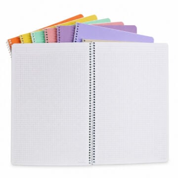 Çınar Uni Note PP Kapak Spiralli Okul Defteri Pastel A4 40yp Kareli