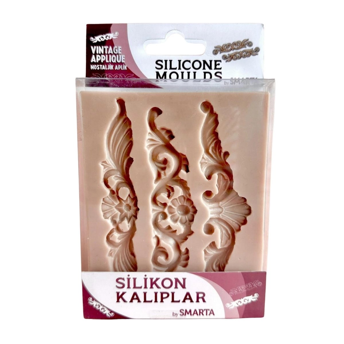 Smarta Silikon Kalıplar Nostaljik Aplik 100x130x15mm