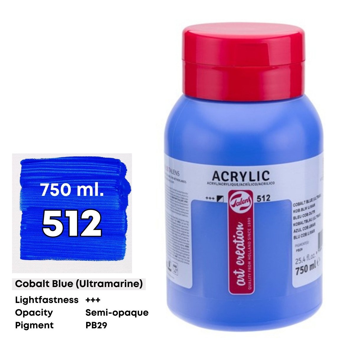 Art Creation Akrilik Boya 750ml 512 Cobalt Blue Ultramarine