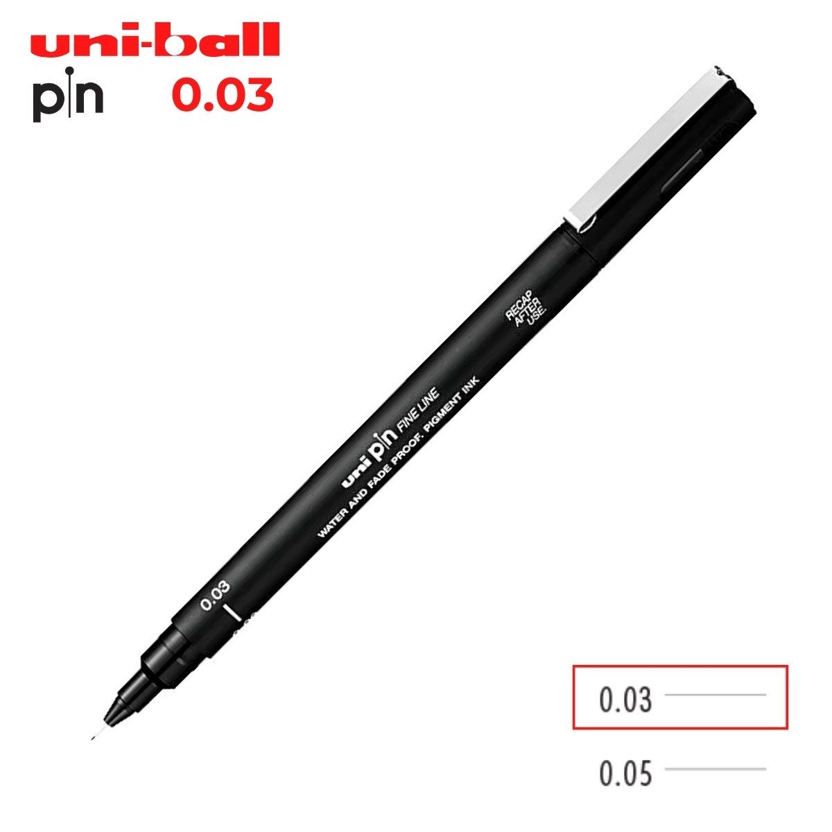 Uni Pin 200 Teknik Çizim Kalemi Siyah 0.03mm
