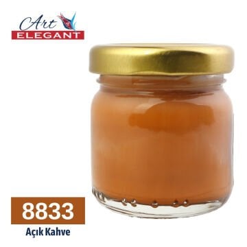 Art Elegant Seramik ve Çini Boya 40gr 8833 Açık Kahve
