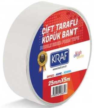 Kraf Çift Taraflı Köpük Bant 25mmx5m 5025G