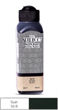 Artdeco Akrilik Boya 140ml 3618 Siyah