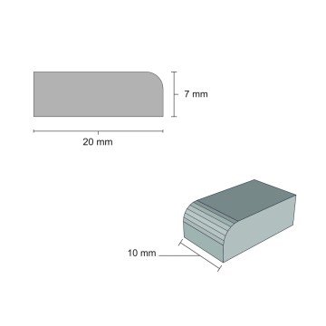 Eshel Maket Basamak Tuğlası Gri 1/12 2x1x0.7cm