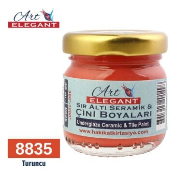 Art Elegant Seramik ve Çini Boya 40gr 8835 Turuncu