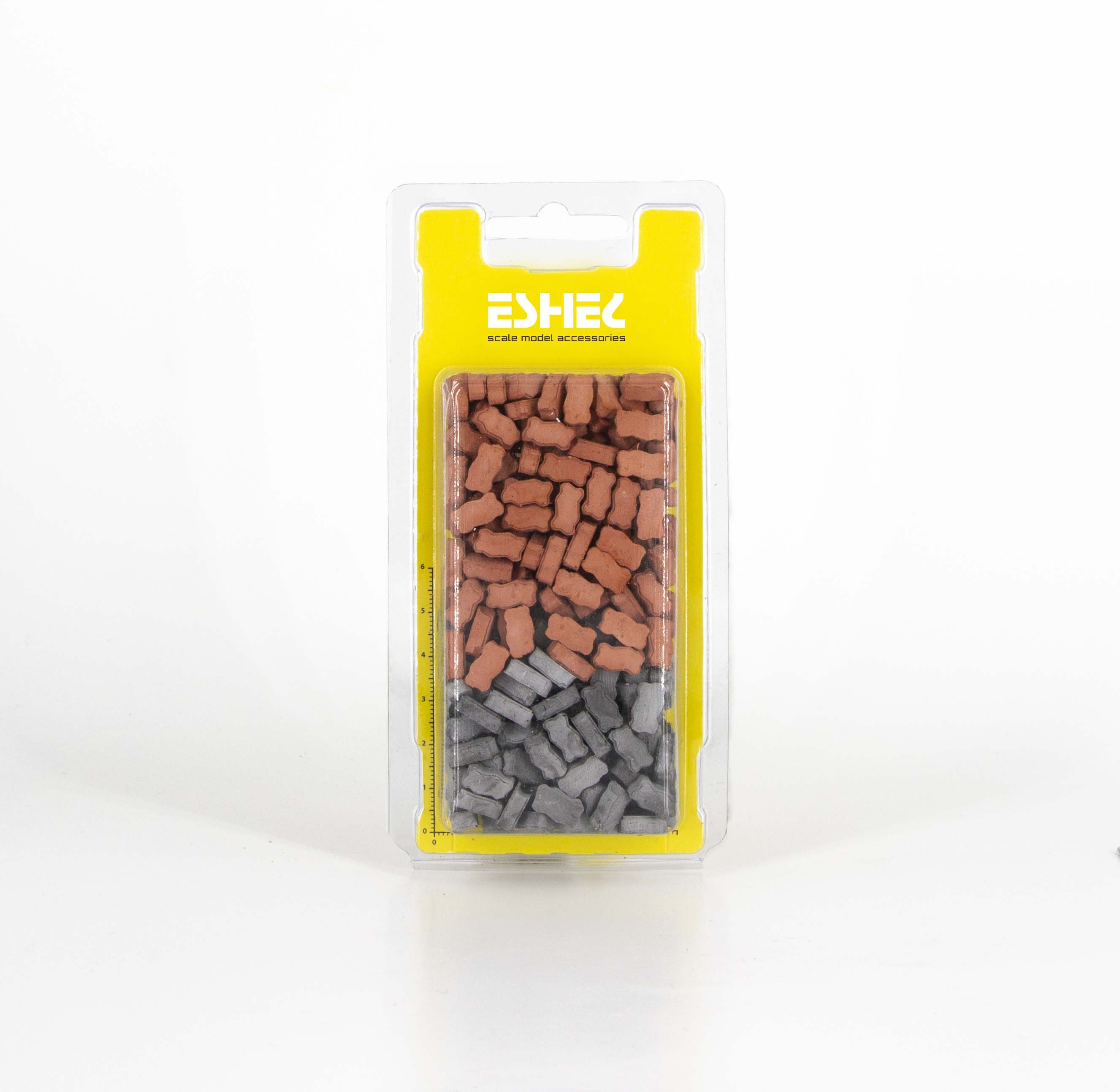 Eshel Maket Dikdörtgen Parke Gri - Kırmızı 1/24 1.1x0.5x0.4cm