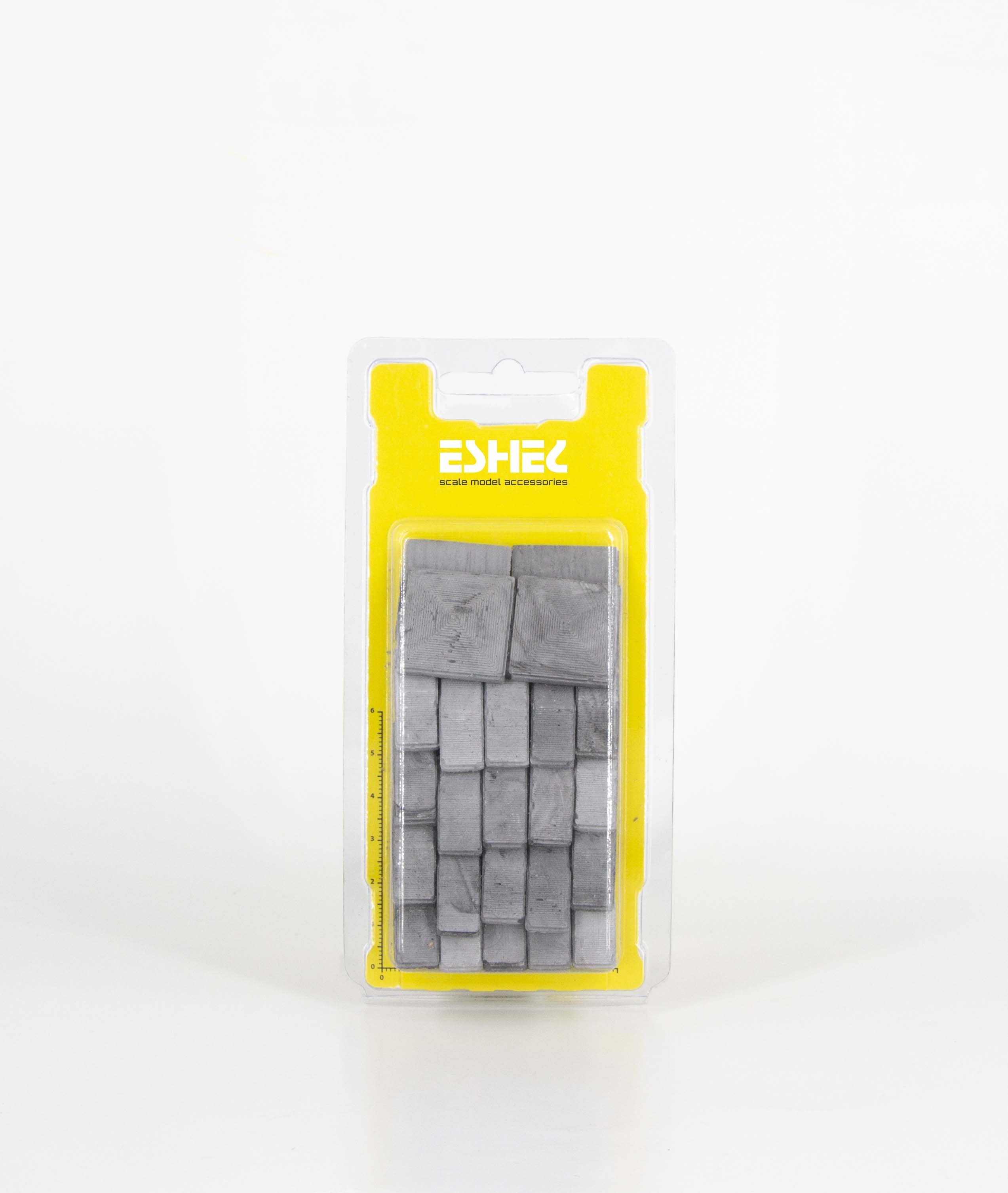 Eshel Maket Duvar ve Kolon Üstü Desenli Taş Gri 1/12 2.5x1x1.2 cm