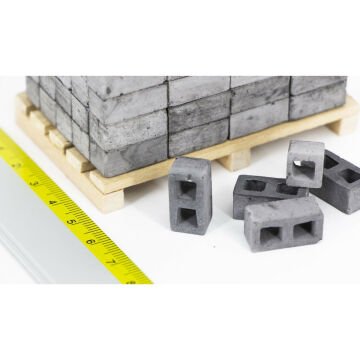 Eshel Maket Düz Çimento Blok Gri 1/12 3x1.5x1.3cm 80li