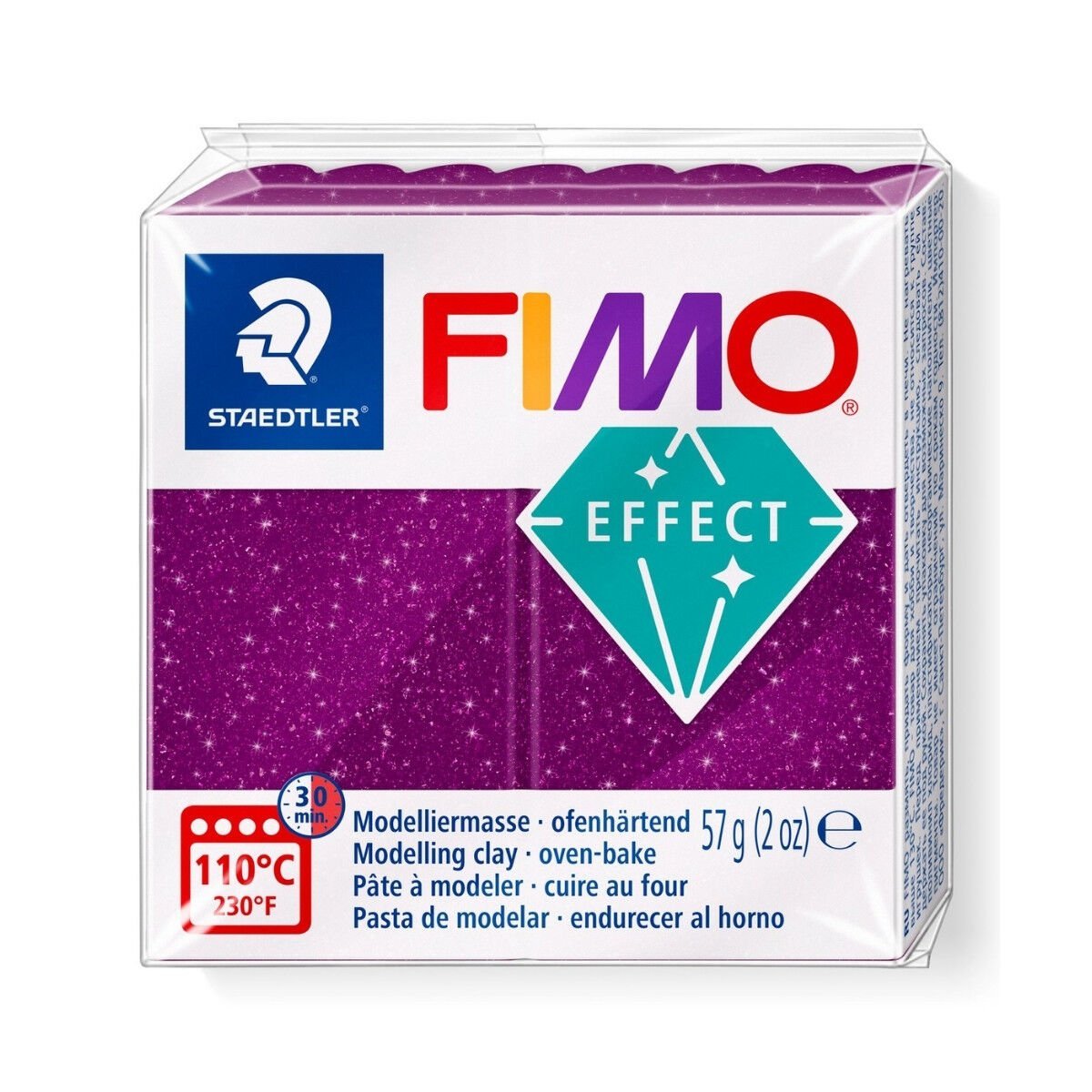Fimo Effect Glitter Polimer Kil 57gr 602 Yaldızlı Leylak