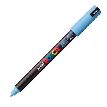 Uni Posca Marker PC-1MR Ultra Fine 0.7mm Glacier Blue