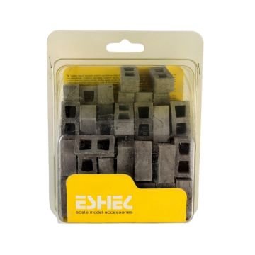 Eshel Maket Düz Çimento Blok Gri 1/12 3x1.5x1.3cm 80li