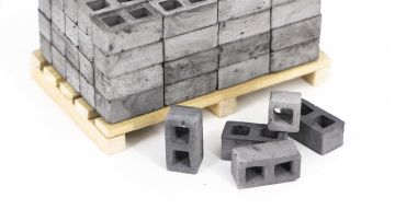 Eshel Maket Düz Çimento Blok Gri 1/12 3x1.5x1.3cm 80li