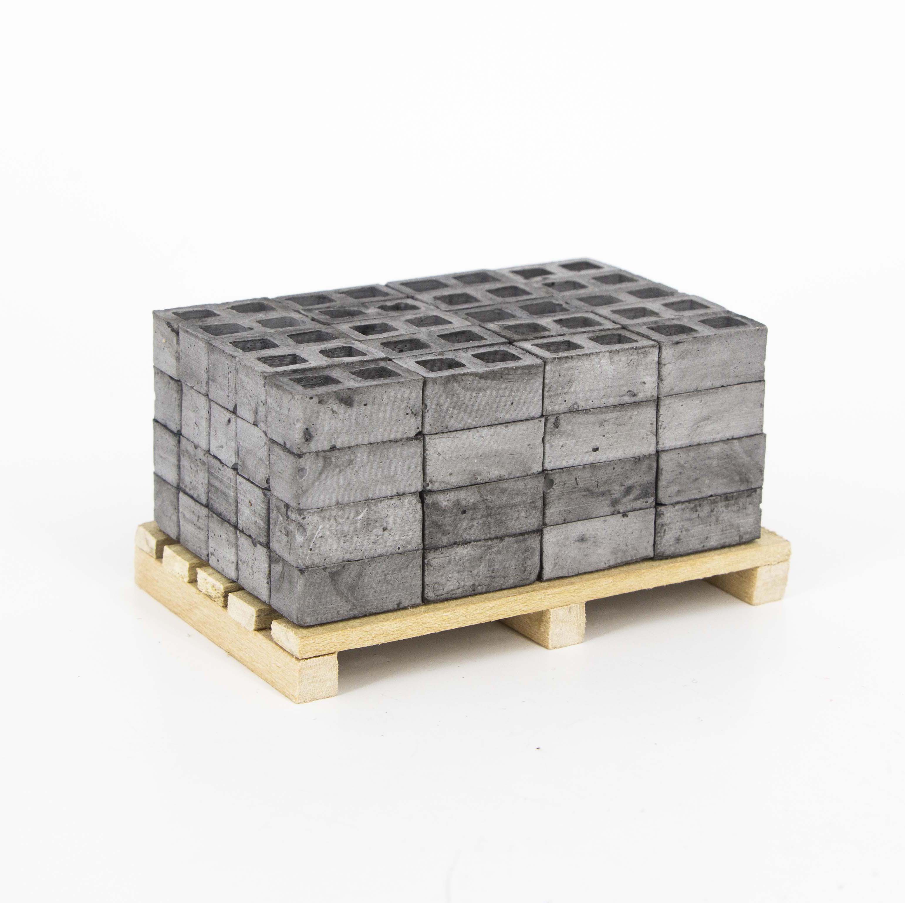Eshel Maket Düz Çimento Blok Gri 1/12 3x1.5x1.3cm 80li