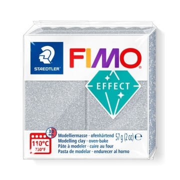 Fimo Effect Glitter Polimer Kil 57gr 812 Yaldızlı Gümüş