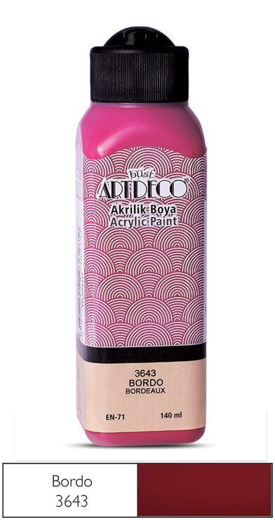 Artdeco Akrilik Boya 140ml 3643 Bordo