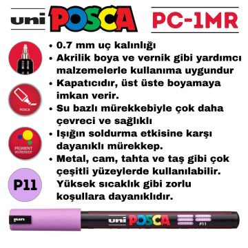 Uni Posca Marker PC-1MR Ultra Fine 0.7mm Lavender