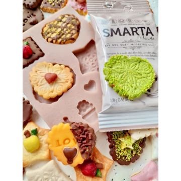 Smarta Silikon Kalıplar Kurabiyeler 100x130x15mm