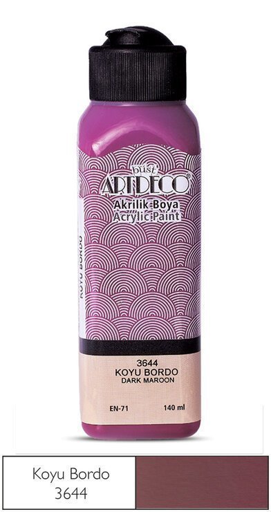 Artdeco Akrilik Boya 140ml 3644 Koyu Bordo