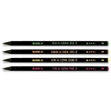 Adel Blackline Kurşun Kalemi Seti Motto 2B 4lü
