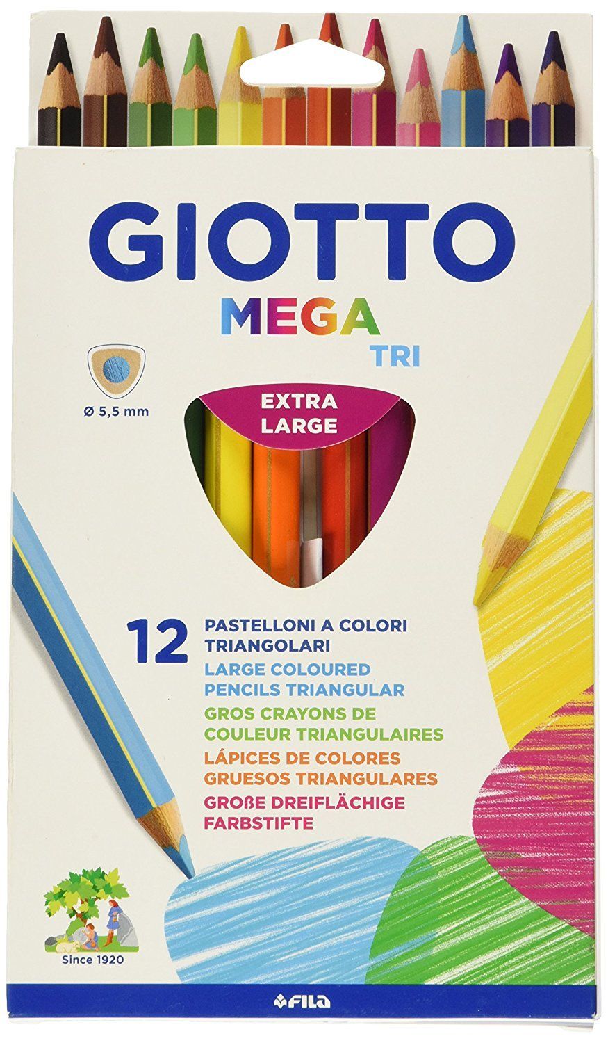 Giotto Mega Tri Asklılı Paket 12 Renk Set