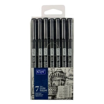 Kraf Teknik Çizim Kalemi 7li Set