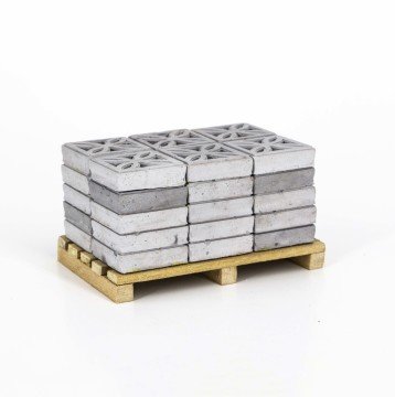 Eshel Maket Dekoratif Göz Desenli Tuğla 1/12 2.5x2.5 cm