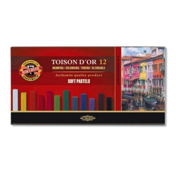Koh-I-Noor Toison D'or Soft Pastel Tam Boy Carre Seti 12li