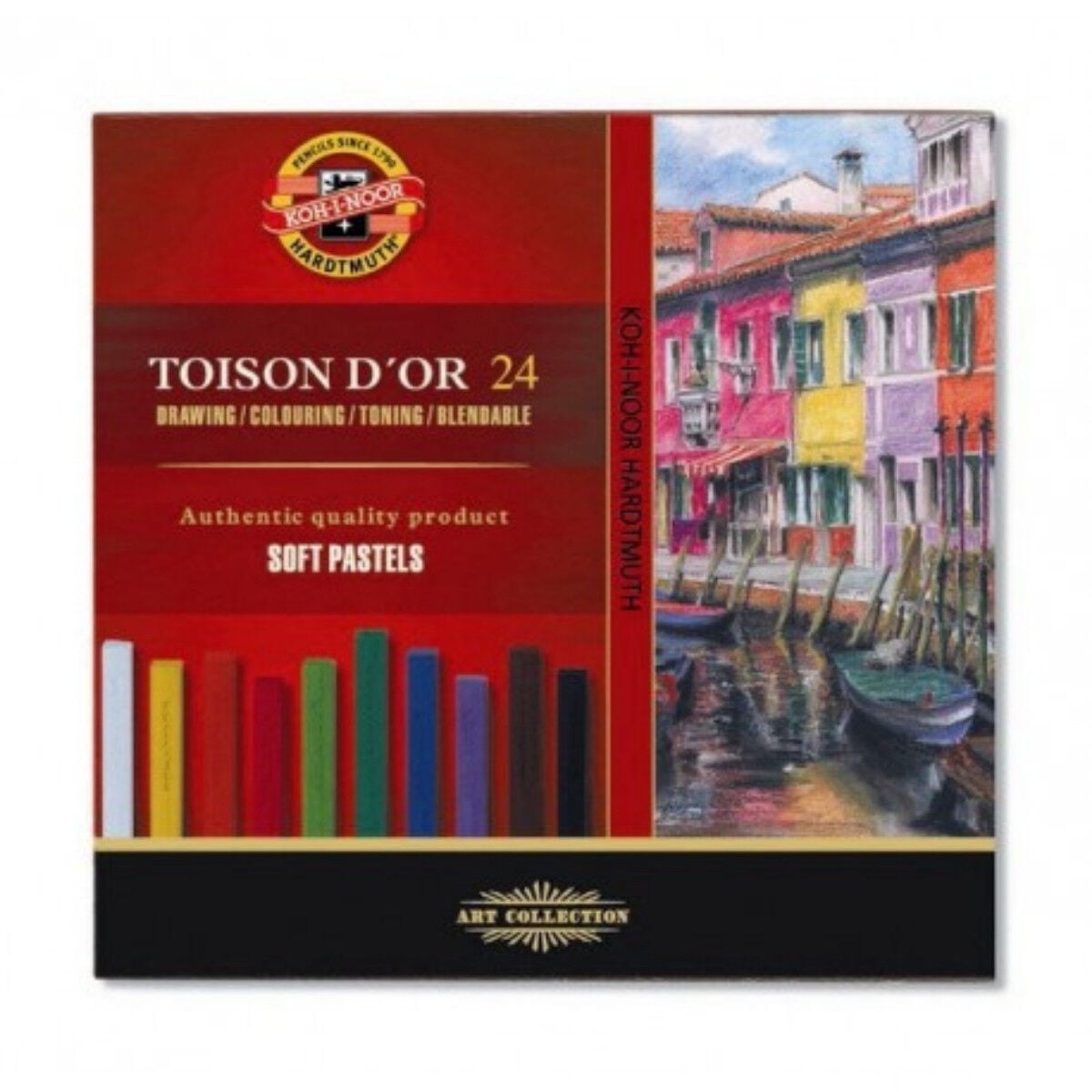 Koh-I-Noor Toison D'or Soft Pastel Tam Boy Carre Seti 24lü