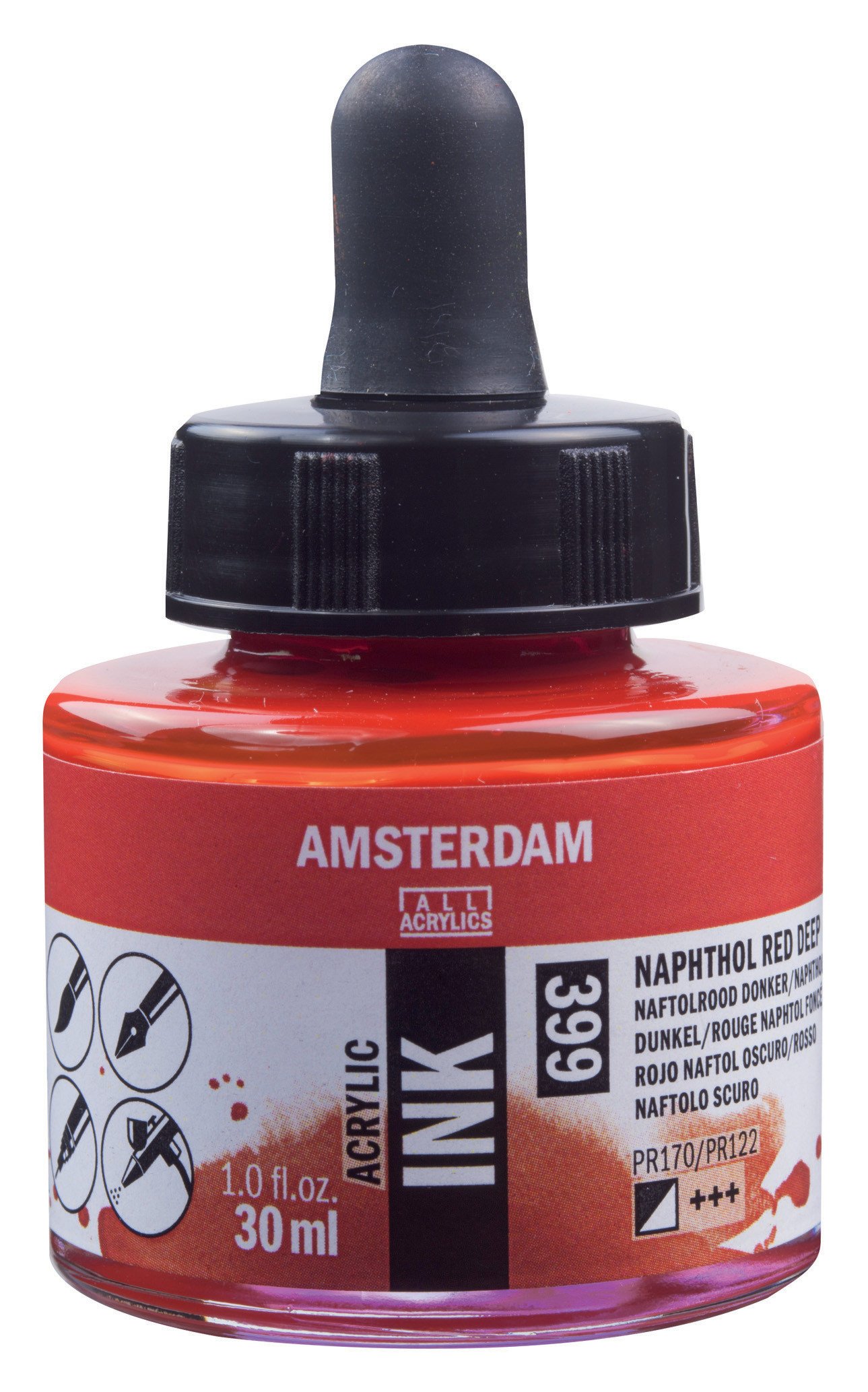 Amsterdam Sıvı Akrilik Mürekkep Boya 30ml 399 Naphtol Red Deep