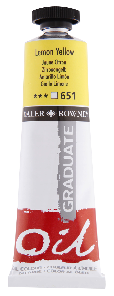 Daler Rowney Graduate Yağlı Boya 38ml 651 Lemon Yellow