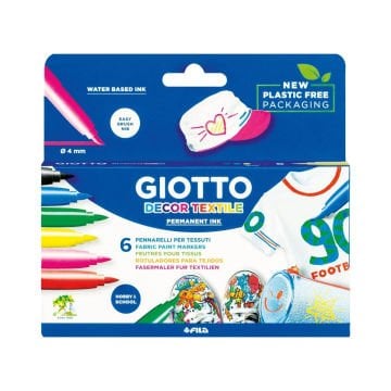 Giotto Decor Tekstil Boyası Askılı 6 Renk Set