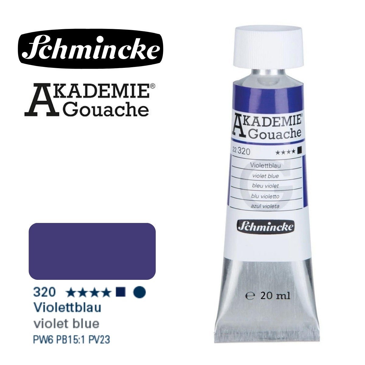 Schmincke Akademie Guaj Boya 20ml 320 Violet Blue