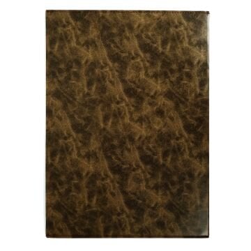 Art Elegant Suni Deri Cepli Yazı Altlığı 25x35cm Desenli Kahverengi