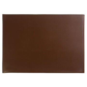 Art Elegant Suni Deri Cepli Yazı Altlığı A4 Kahverengi