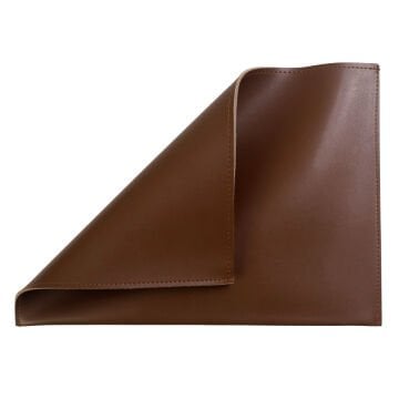 Art Elegant Suni Deri Cepli Yazı Altlığı A4 Kahverengi