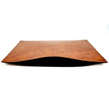 Art Elegant Suni Deri Cepli Yazı Altlığı 25x35cm Desenli Kahverengi