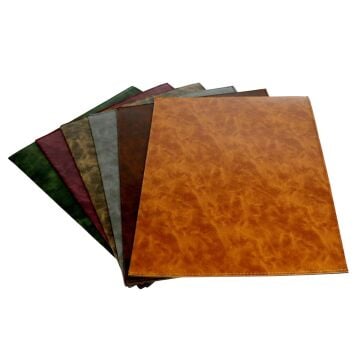 Art Elegant Suni Deri Cepli Yazı Altlığı 25x35cm Desenli Kahverengi