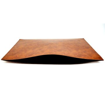 Art Elegant Suni Deri Cepli Yazı Altlığı 25x35cm Desenli Gri