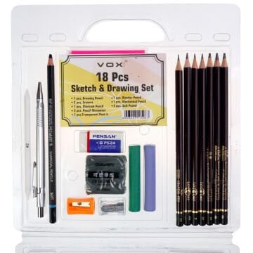 Art Elegant Artist Çizim Eskiz Seti 18 Parça