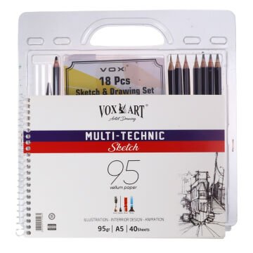 Art Elegant Artist Çizim Eskiz Seti 18 Parça